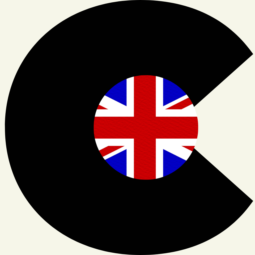 Letter C with Union Jack inside the centre