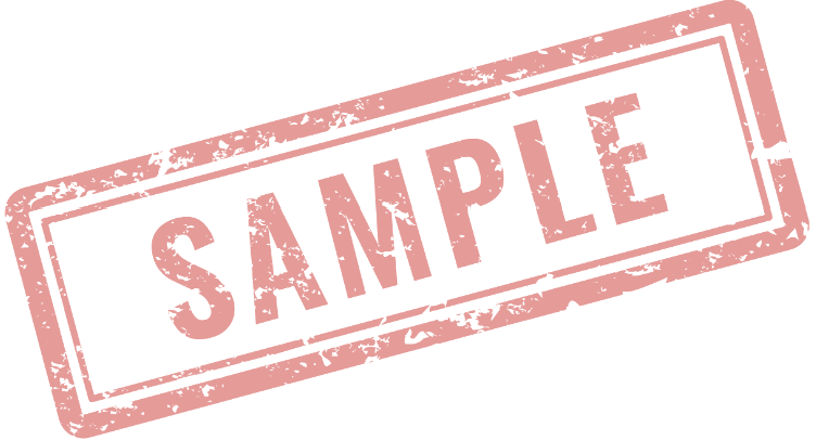 Stamp of word "Sample"