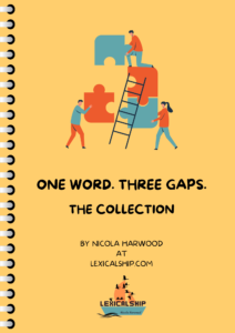 One word. Three gaps. Booklet cover
